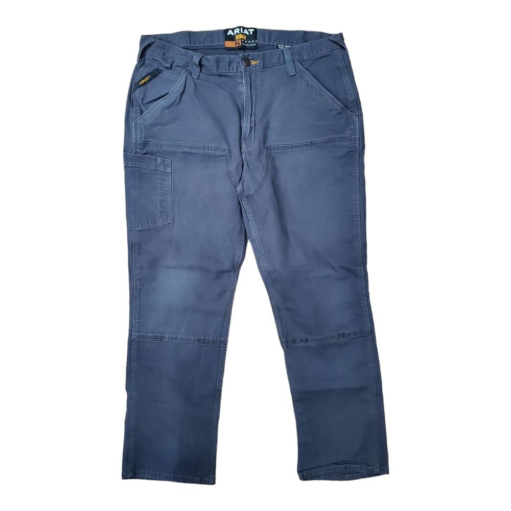 ARIAT Pants REBAR M4 Mens 38X30 Gray Workwear Rodeo Outdoor Hunting Low Rise
